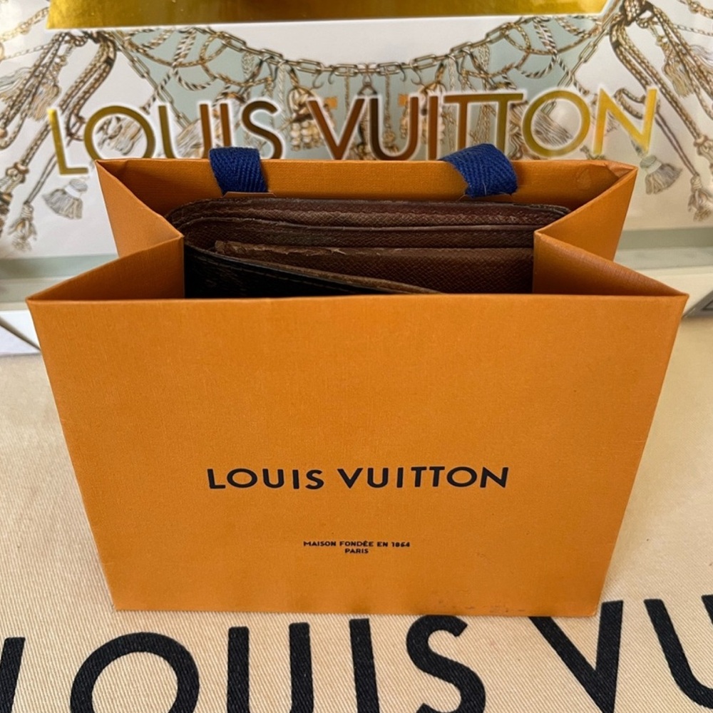 Louis Vuitton Brown Monogram Mens Wallet Vintage - Picture 2 of 14